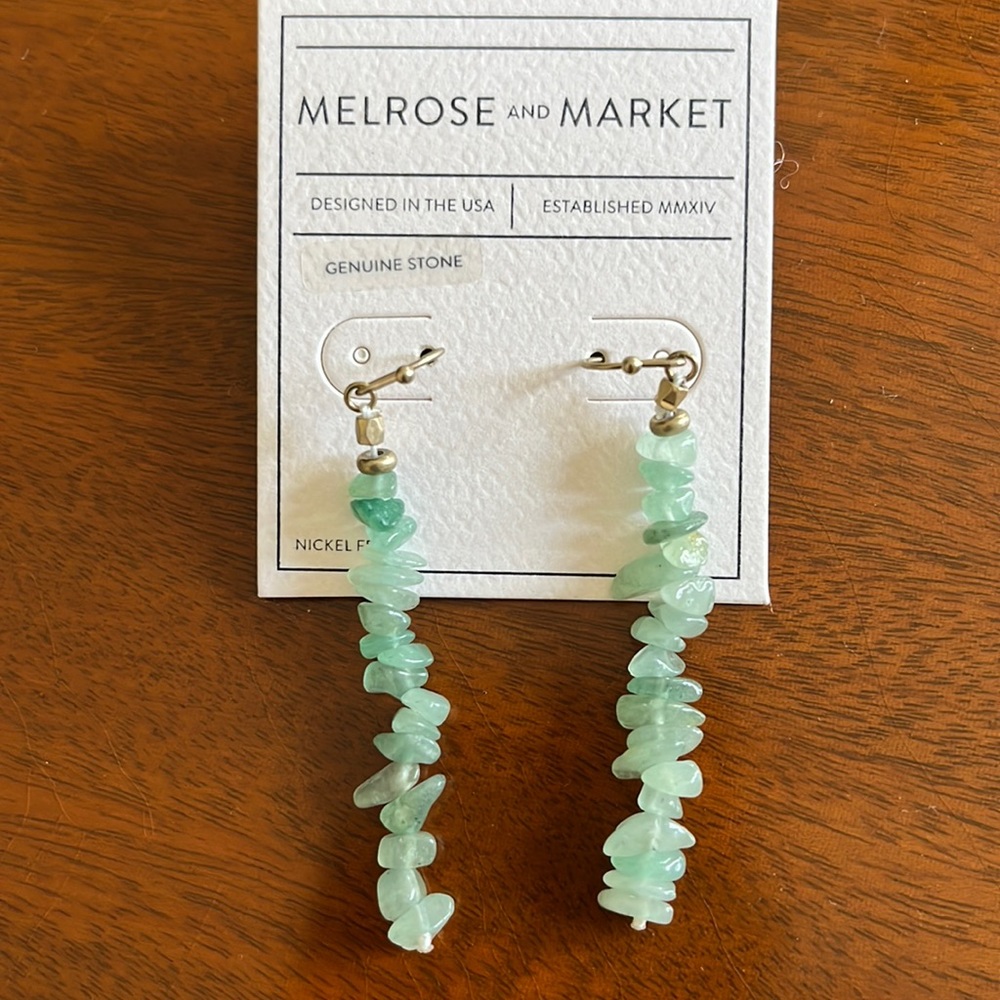 Melrose & Market semi precious stone earrings NWT